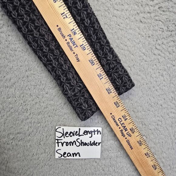 Matix‎ Trench Coat Womens XS Gray Tweed Dark Academia Midi Houndstooth Jacket - Picture 12 of 16